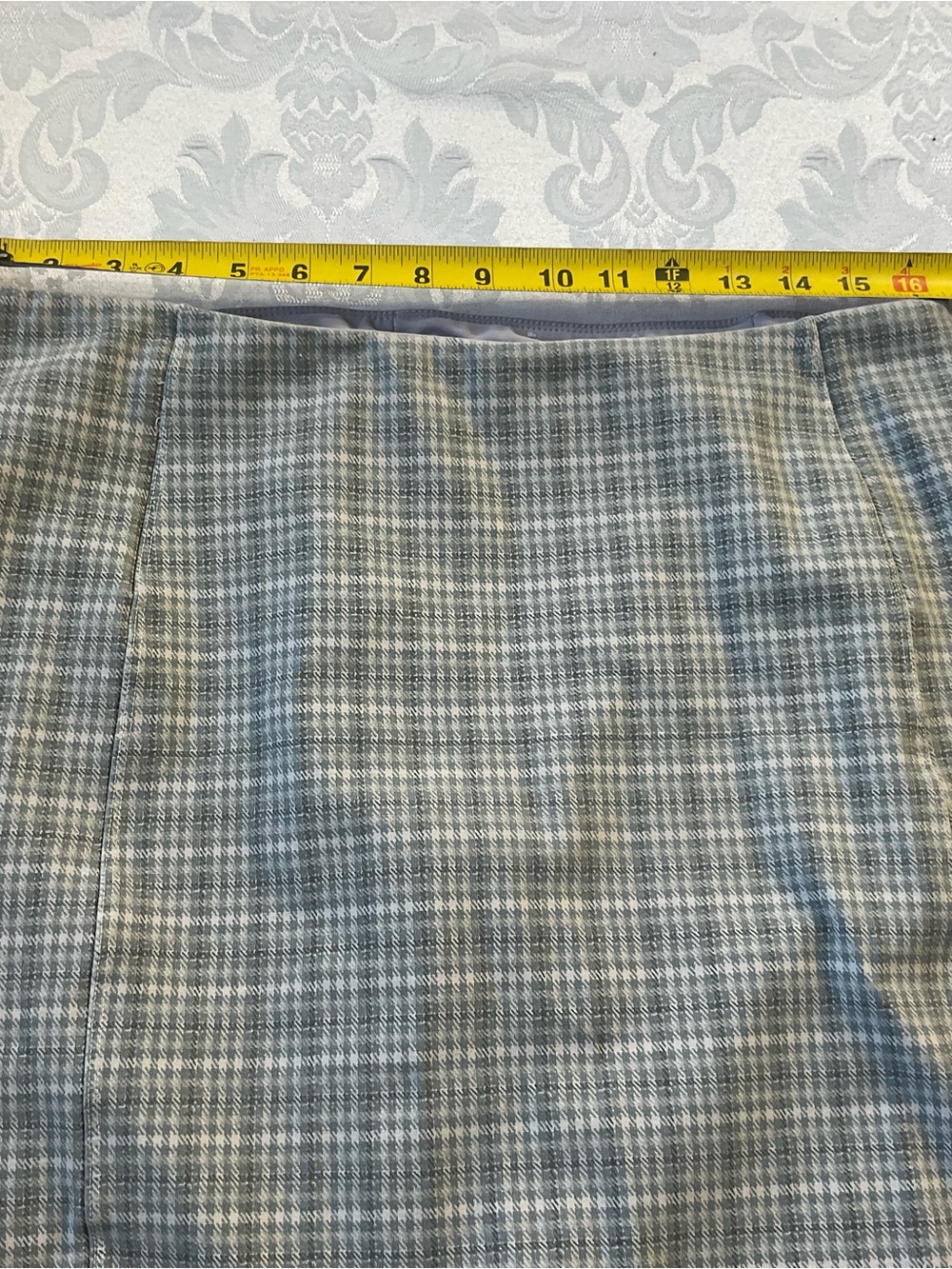 Liverpool Los Angeles Grey Patterned Stretch Pull On Knit Pencil Skirt Size 14 - Picture 3 of 8